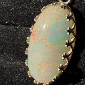 Gorgeous Huge Ethiopian opal set in Sterling silver.
